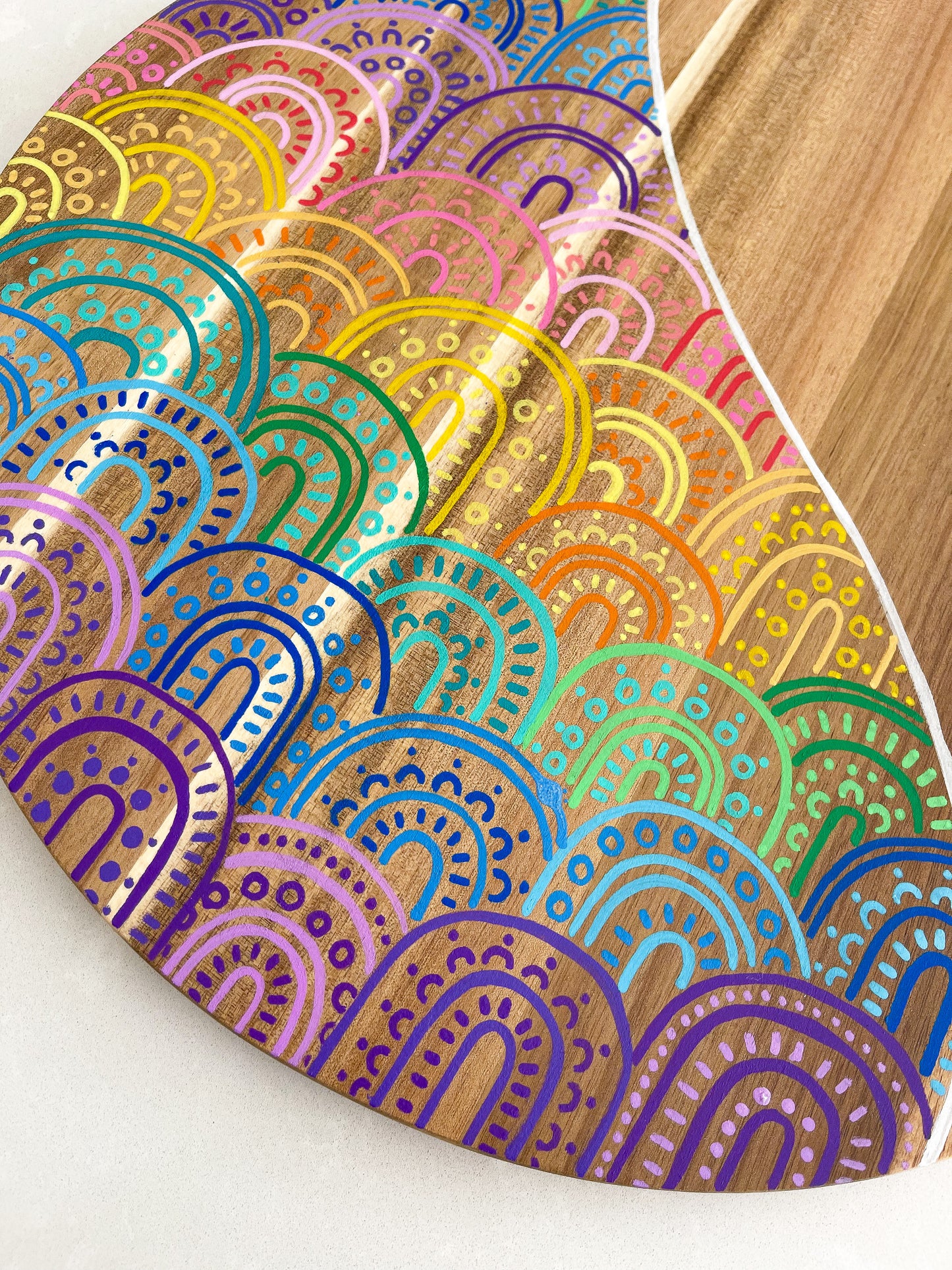 Round Serving Paddle - Rainbow Mountains